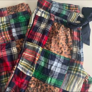 AERIE XS and flannel multi patch pijama pants